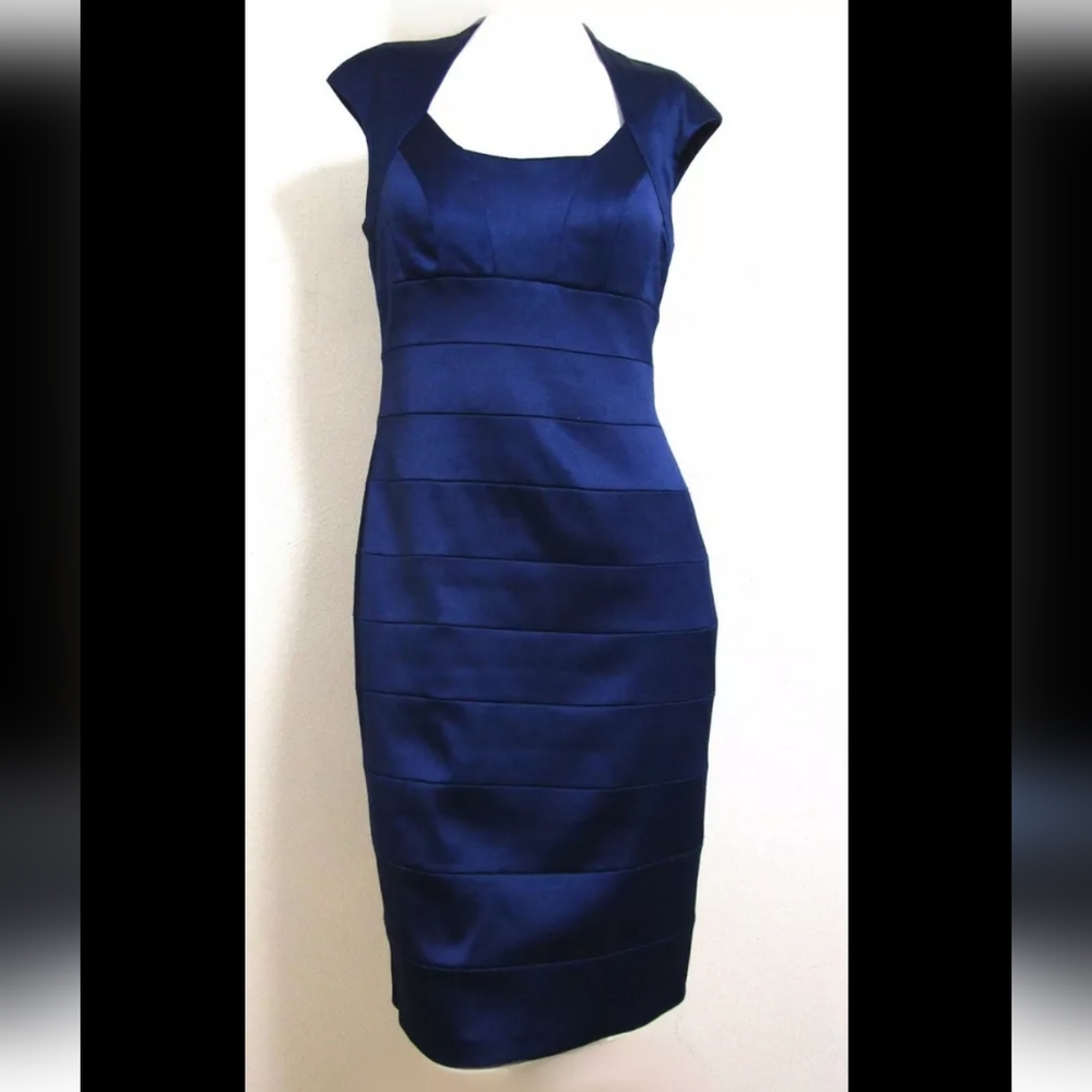 Sangria blue satin dress size 6